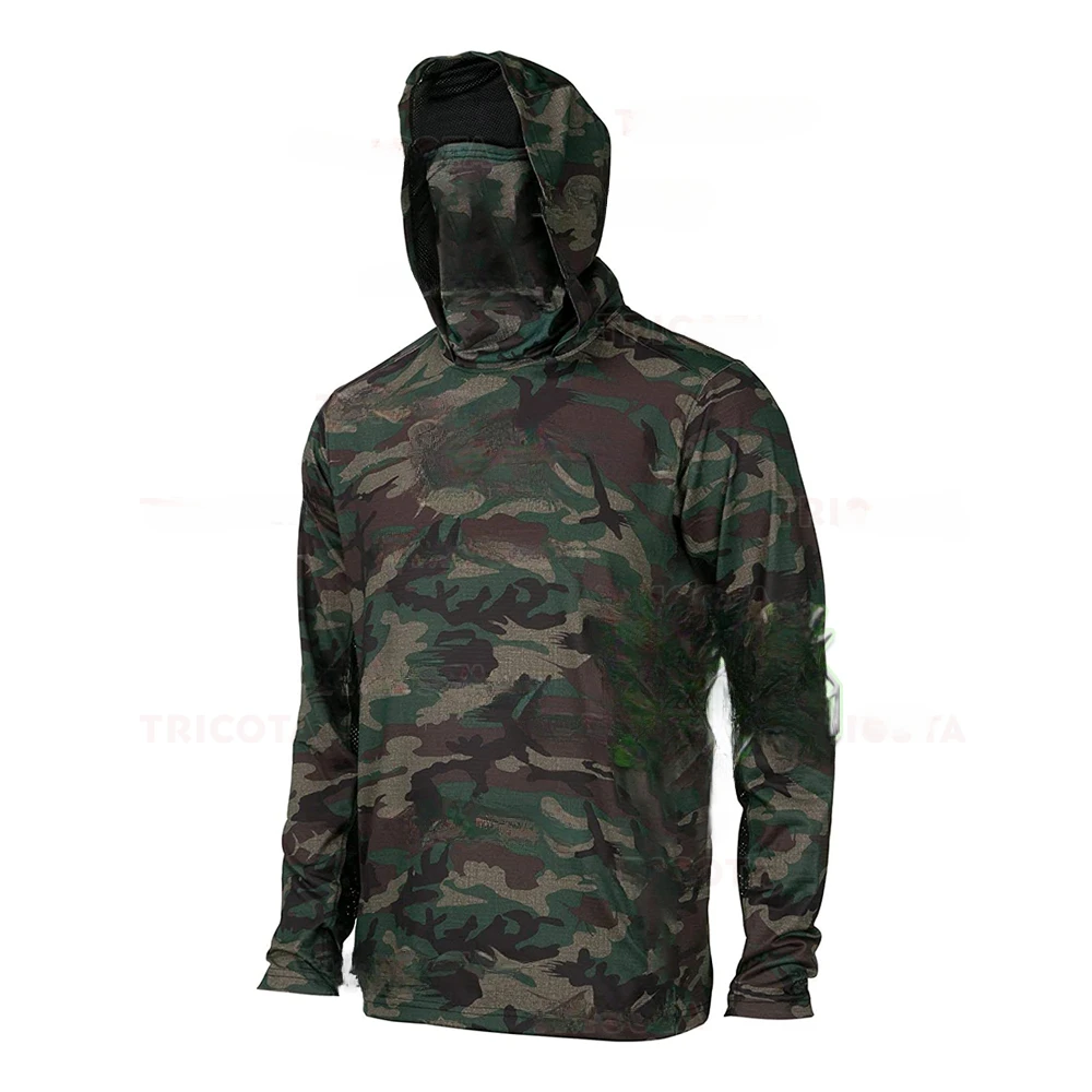 Kaos Hoodie Pancing Pria denga - Fishing Mask Sun Protection ulasan dan harga